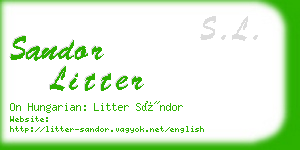 sandor litter business card